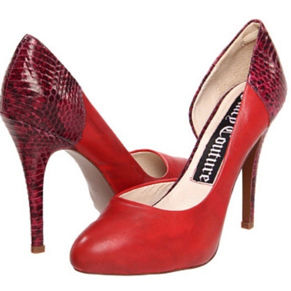 NWT Juicy Couture Elise Snake Print Pump Heel